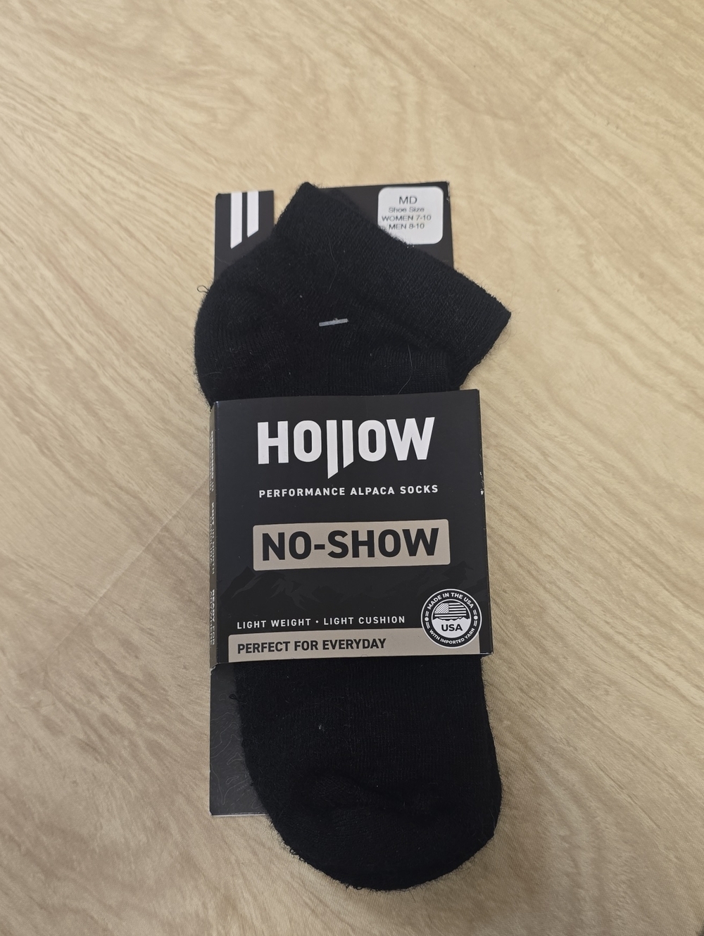 Hollow No Show Socks, Black -  M